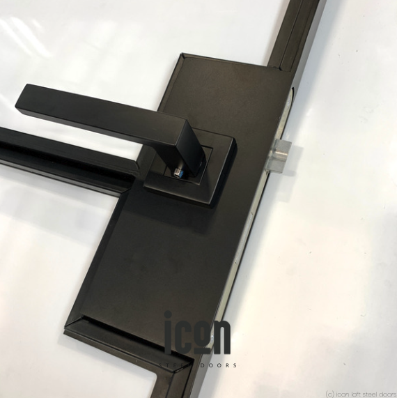 steel doors handle with casette